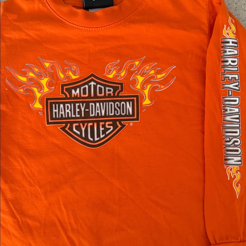 HARLEY-DAVIDSON Kids cotton Long Sleeve T-Shirt, Size 6